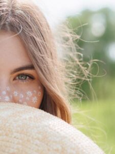 close up of woman's-face