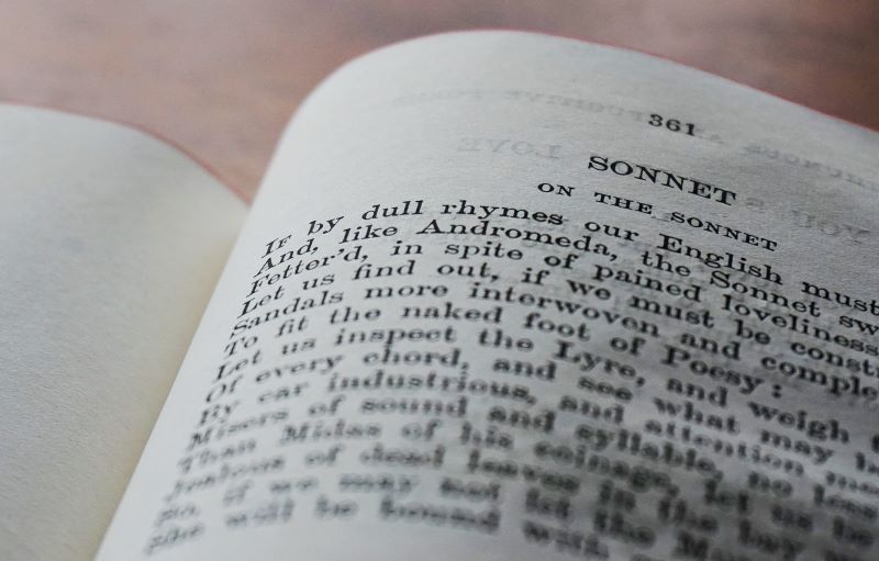 Photo of a page of the Sonnet